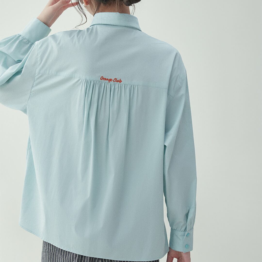 western style aging care polo collar pocket shirt