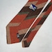 KLEINOD wool100%tie オレンジ 茶 n-1