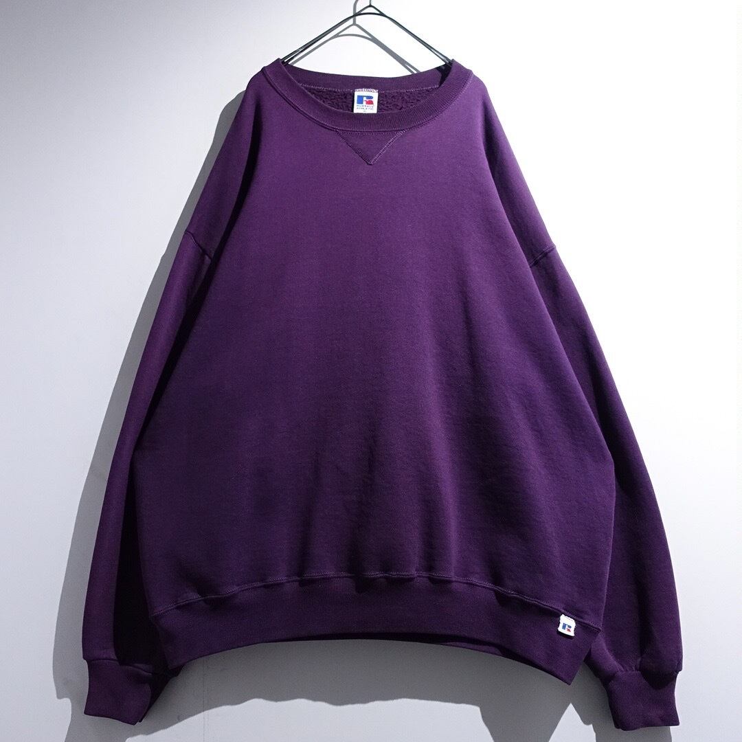 90s "RUSSELL" Purple Solid Sweat