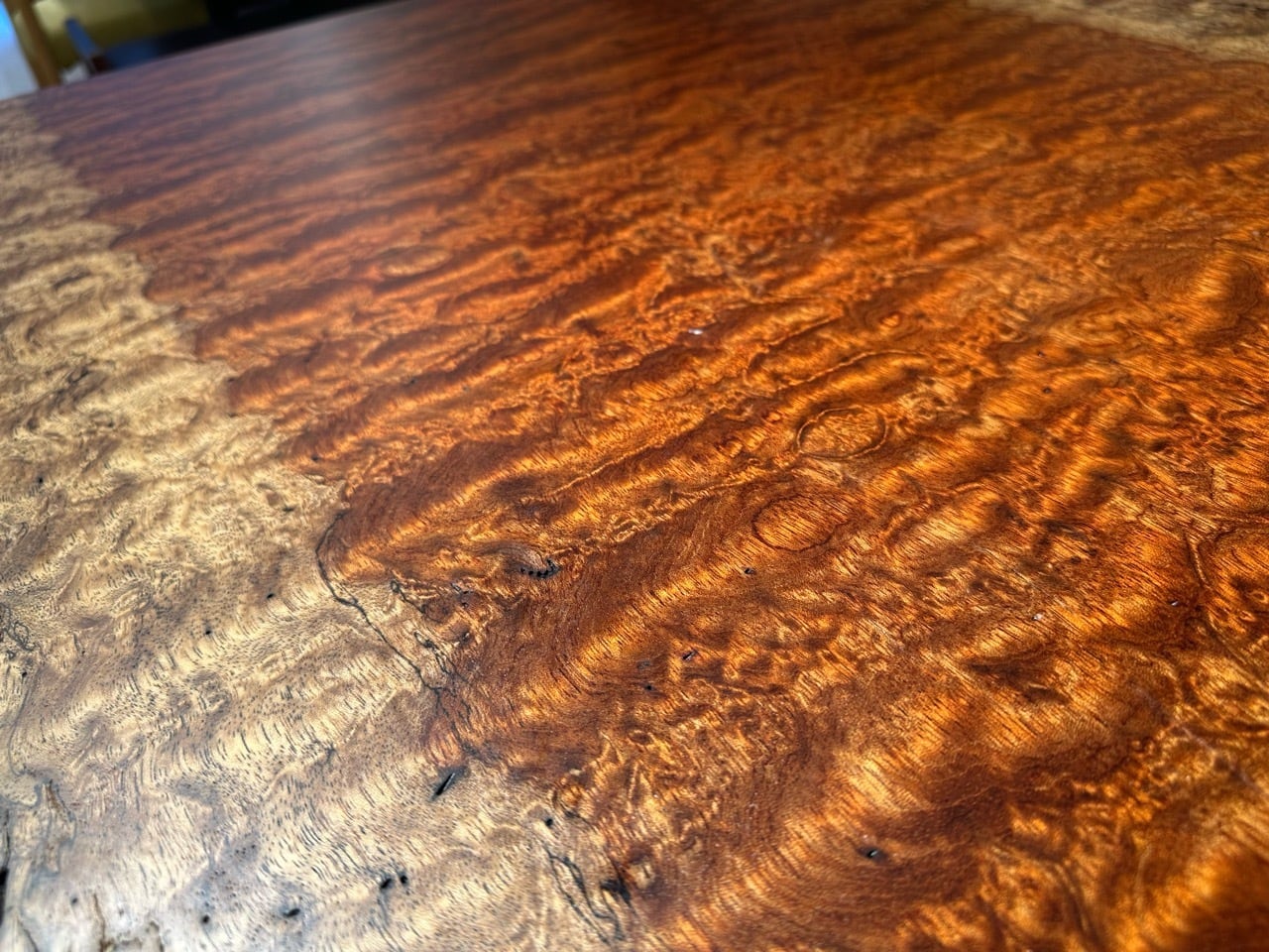 Premium】ブビンガ 玉杢_1730×820-700-620×42_浅草本店_テーブル天板