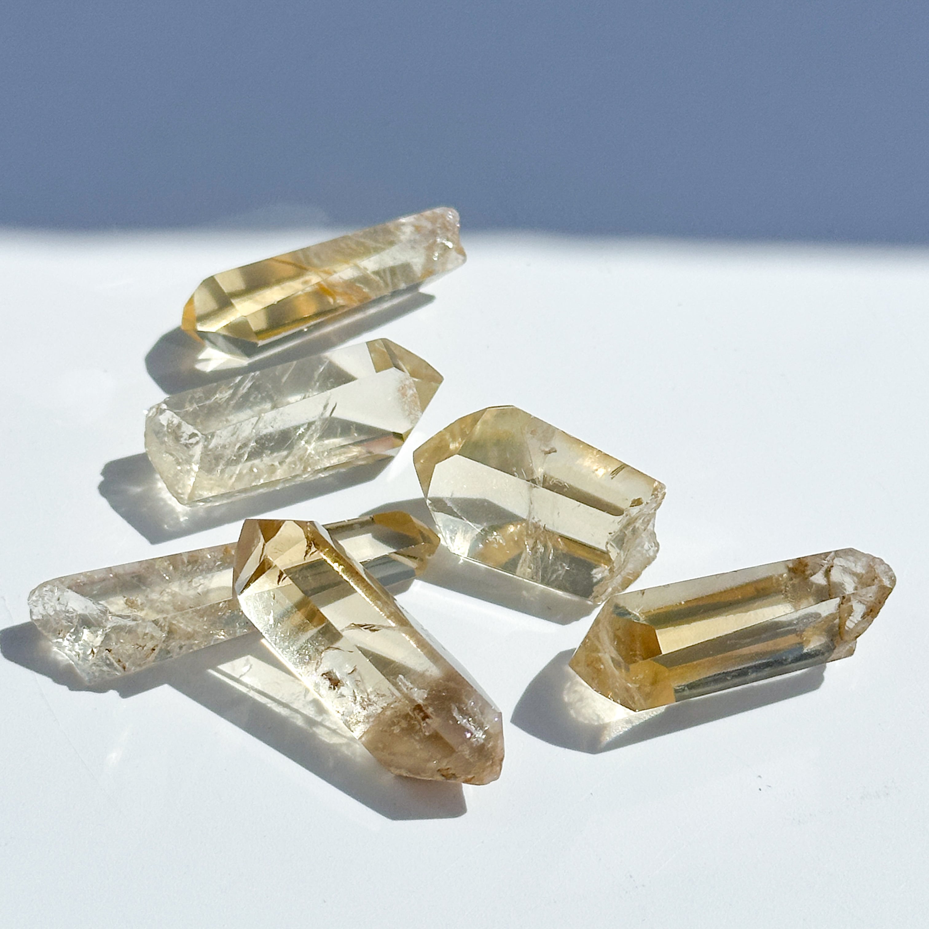 ミナスジェライス産シトリン(黄水晶)ポイント6個set 24◇Citrine ◇天然石・パワーストーン
