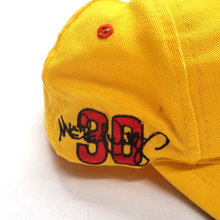 古着 90年代 NASCAR キャップ レーシング チーム イエロー 表記