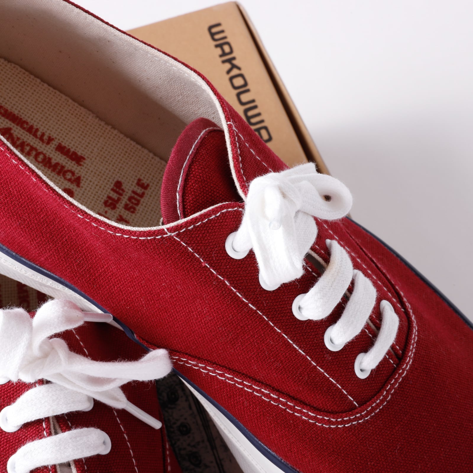 未使用】 ANATOMICA WAKOUWA deck shoes sneaker BURGUNDY Alden last