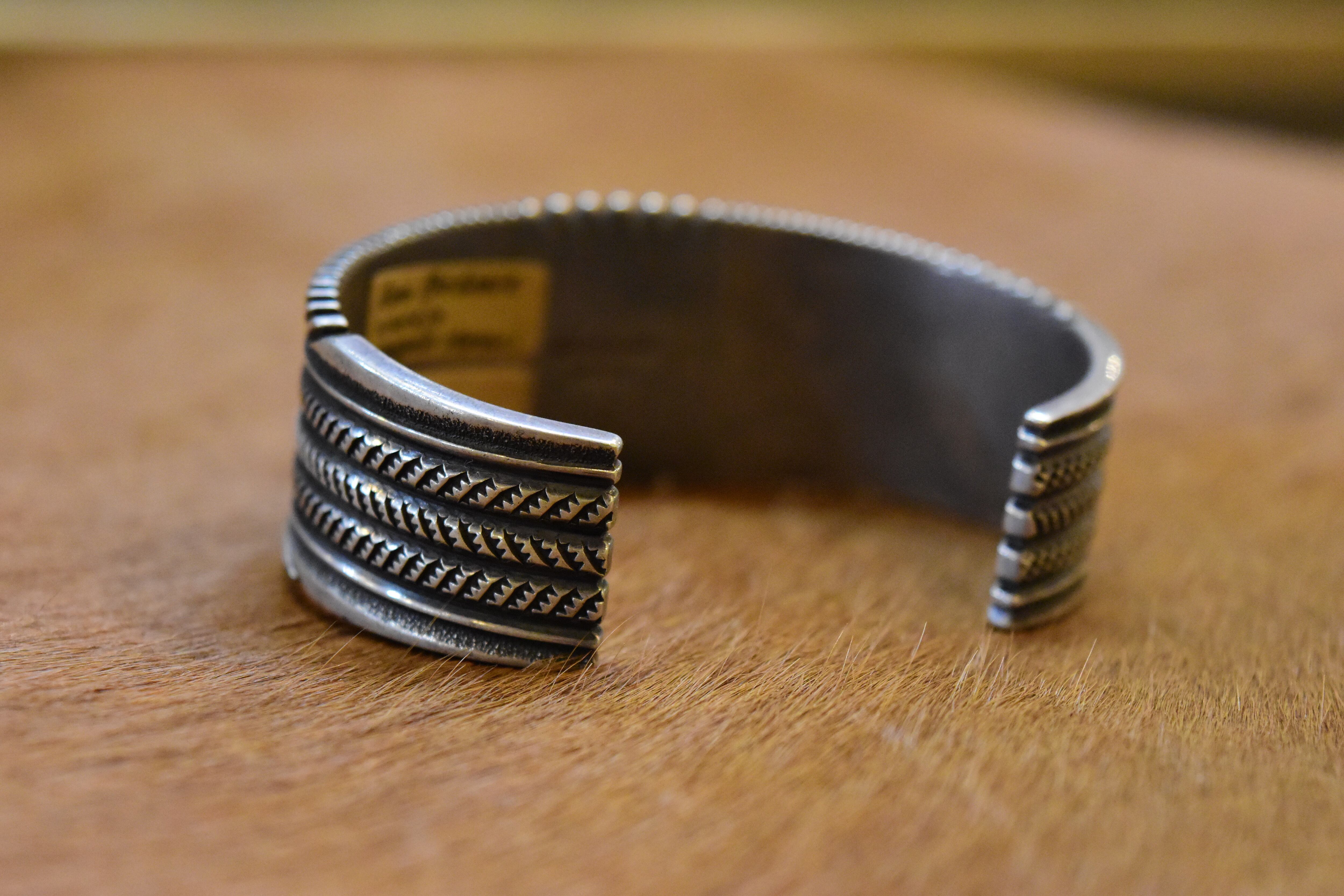 Ron Bedonie】〈Morenci Turquoise〉Stamp Bangle | FARWEST silver smith