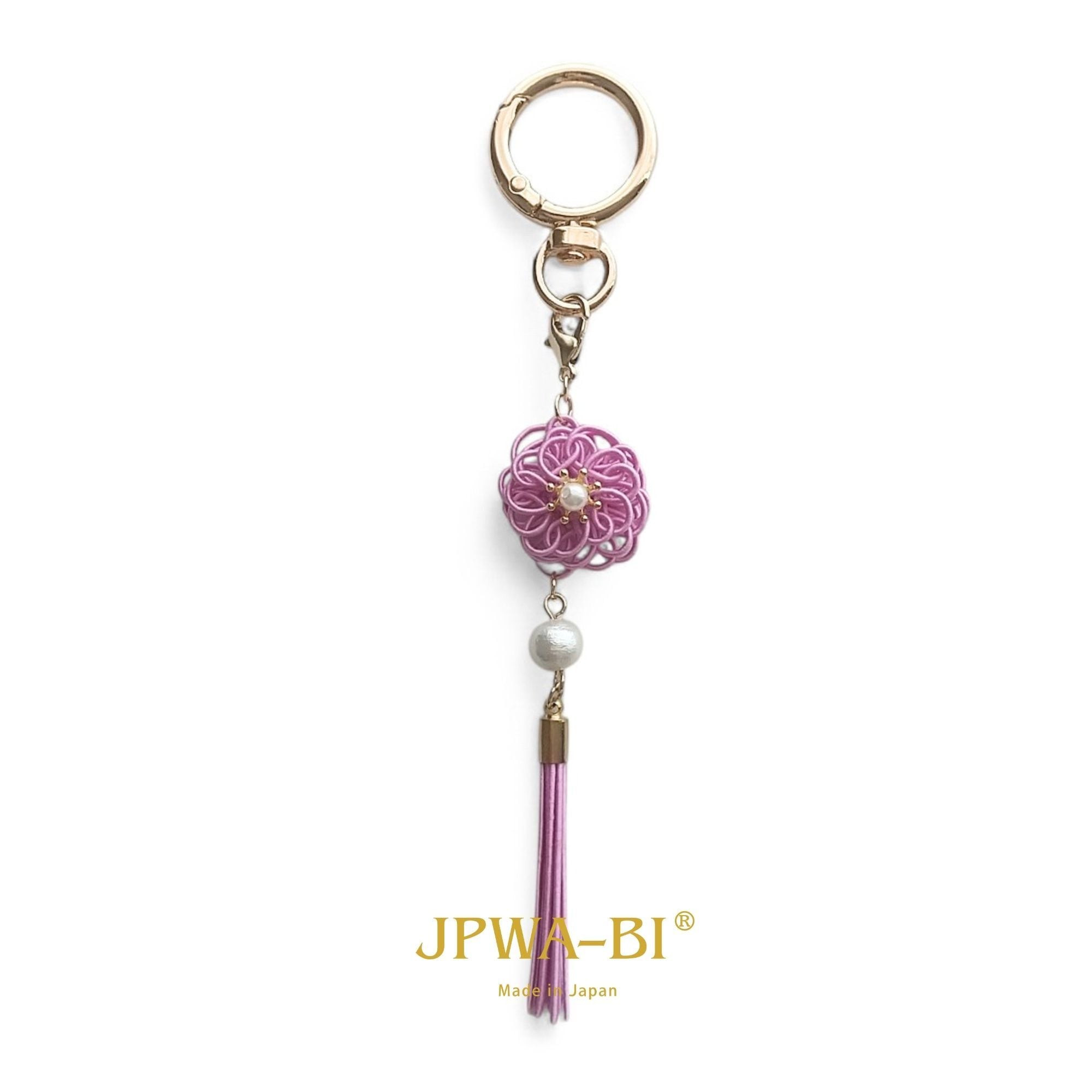 JPWA-BI バッグチャーム キーホルダー 2way 水引 菊 四季花結び 日本製