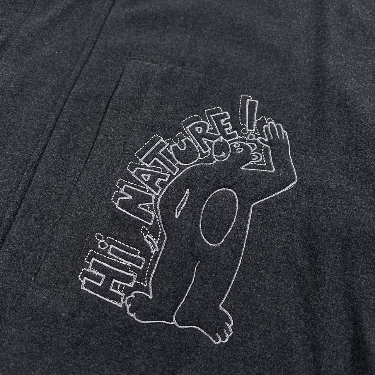 CASTELBAJAC +2 NATURE カステルバジャック 刺繍入り フード 比翼 ジャケット 4 /ダークグレー/メンズ/マウンテンパーカー