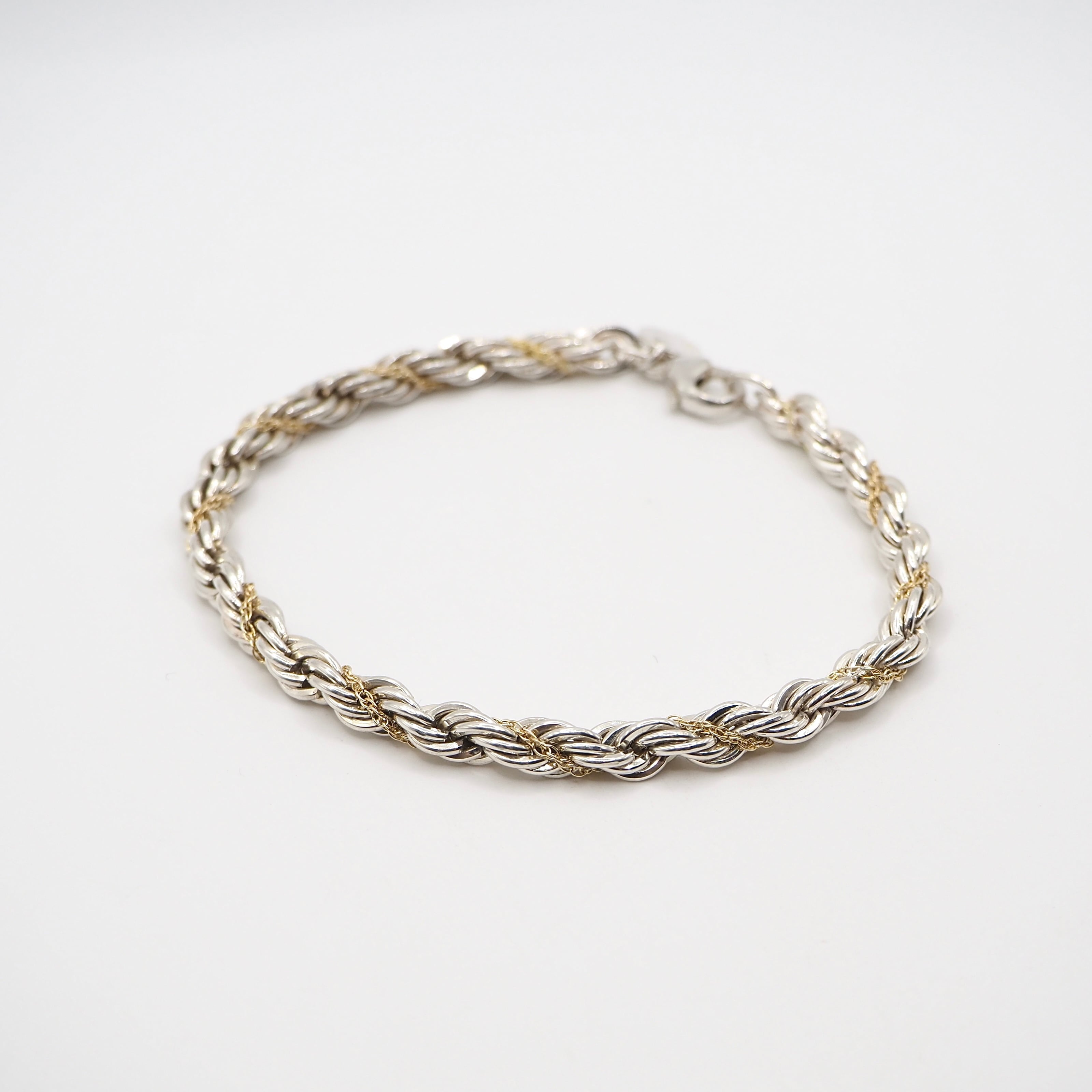 Tiffany&Co. ツイストチェーン コンビ ブレスレット シルバー925 K18