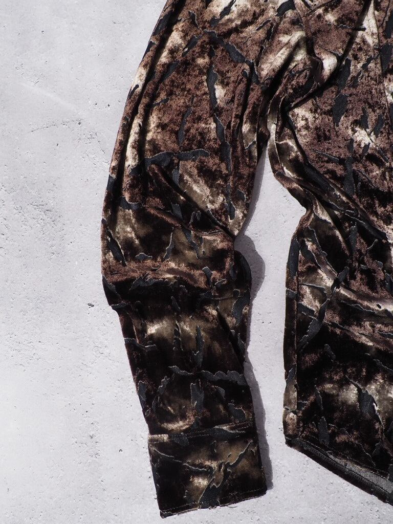 1990s Atelier sab see-through vintage velours shirt