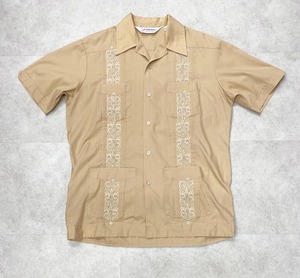 80sRomani Cotton Polyester Guayabera Shirt/L