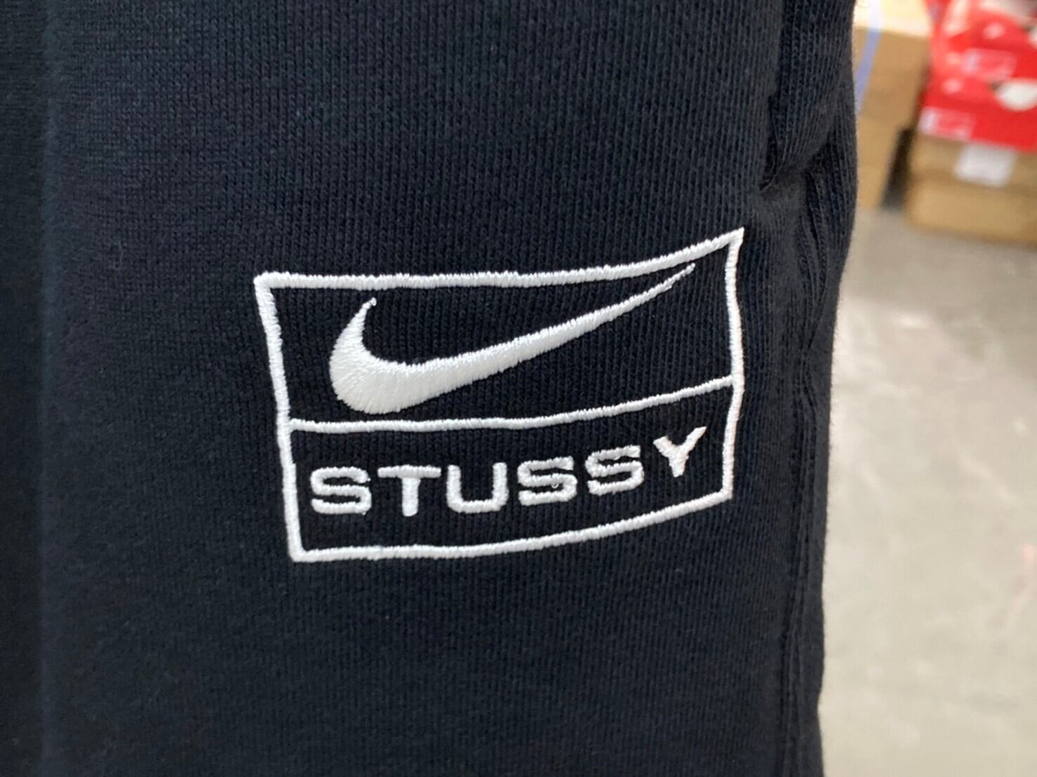 NIKE × STUSSY NRG WASHED FLEECE PANT BLACK MEDIUM DN4030-010 
