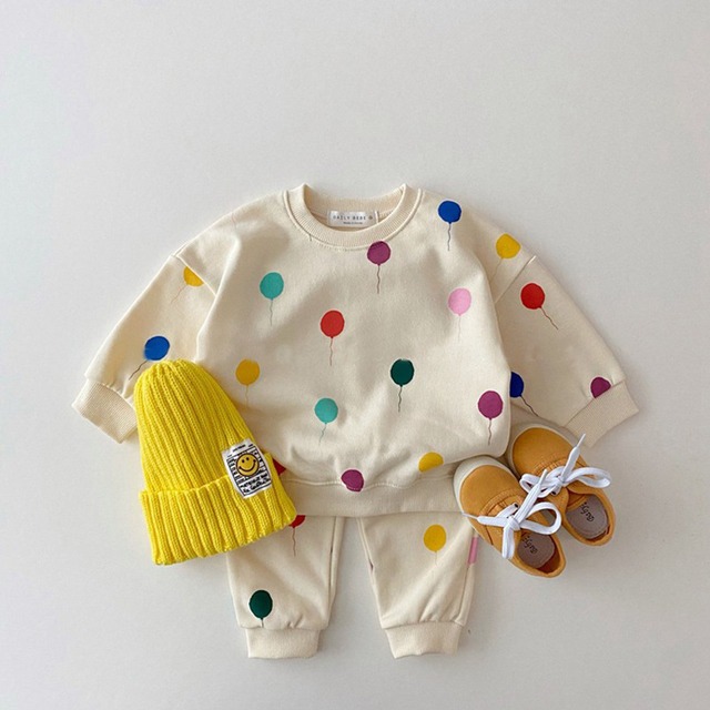 【BABY&KID】カラフルバルーンセットアップ、ワンピース