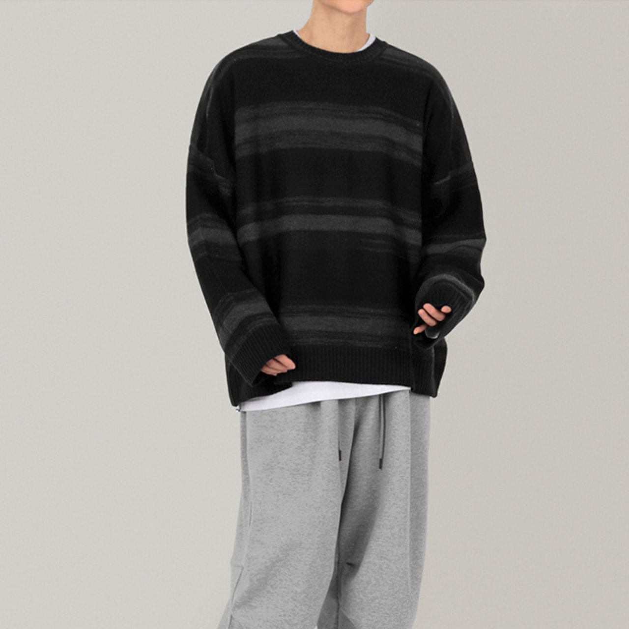 ランダムボーダーニット　MT0080330