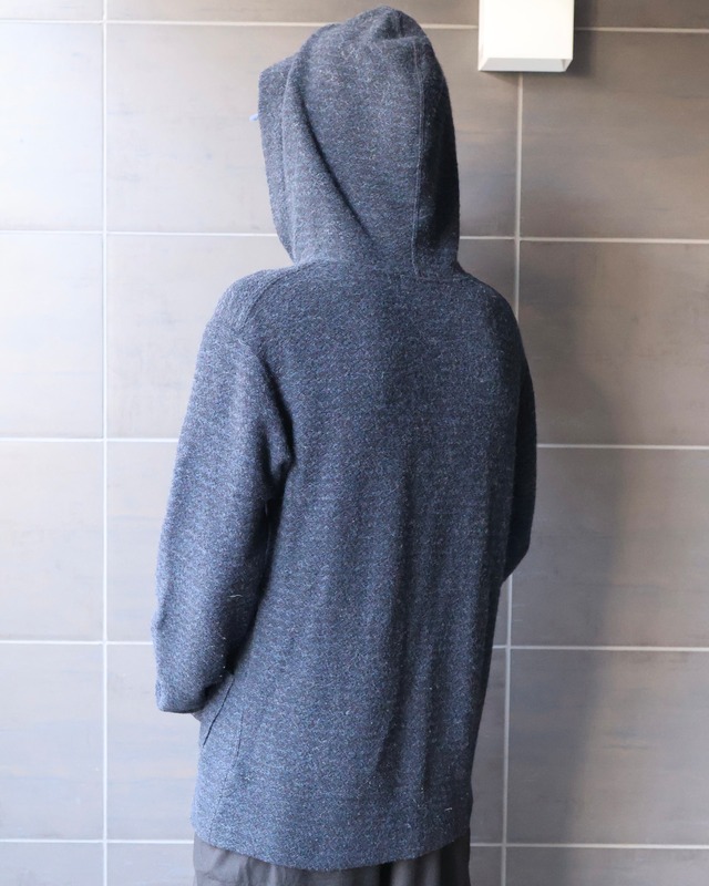【yohji yamamoto pour homme】wool hooded cardigan