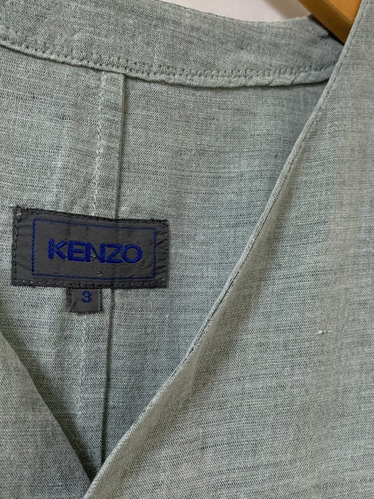 1990's Linen × Cotton V-Neck Vest "KENZO"