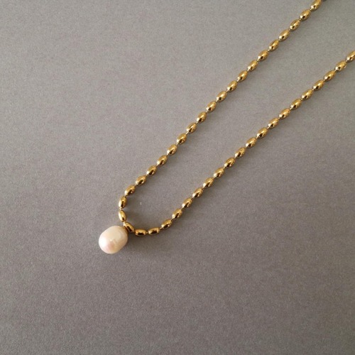 stainless pearl necklace N059