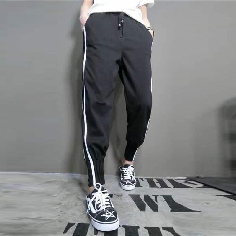 スプリングルーズカジュアルパンツ ハイウェストウェスト 大きめサイズ 春物 ミックスインファッション24293780036