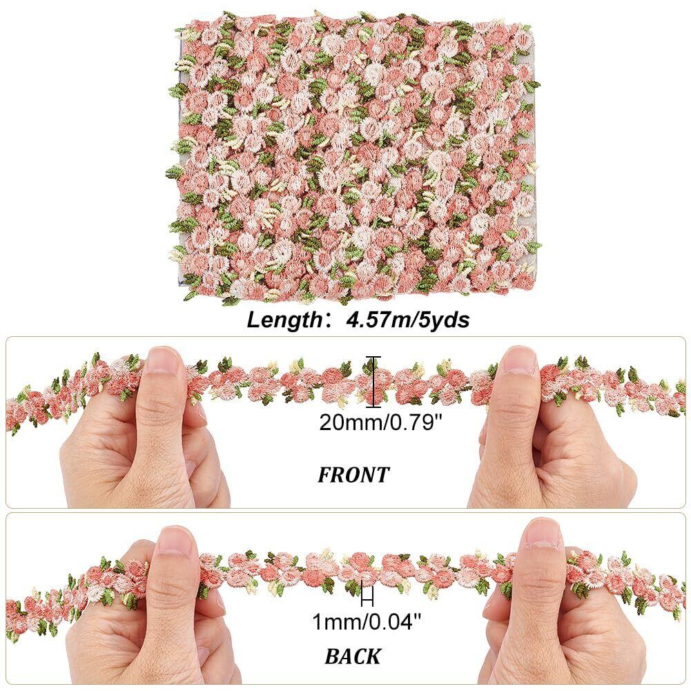 特価商品】PH PandaHall 手芸ブレード 刺繍 花柄 レースリボン