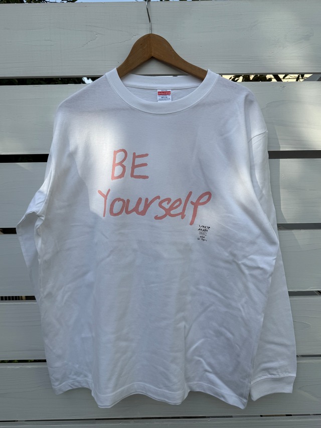 Be Yourself ロングTシャツ (Pink ink) サイズXL