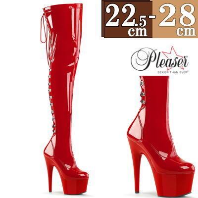 Pleaser ポールダンス用ヒール　US6 サイズ交換OK】Pleaser(プリーザー）正規保証品 厚底 サイハイブーツ