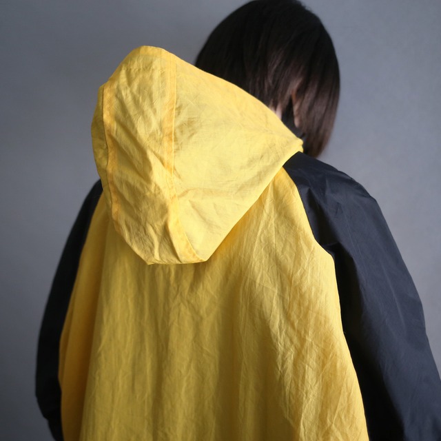 "OLD NAVY" yellow×black over silhouette anorak parka