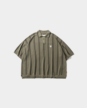 TIGHTBOOTH / STRIP KNIT POLO