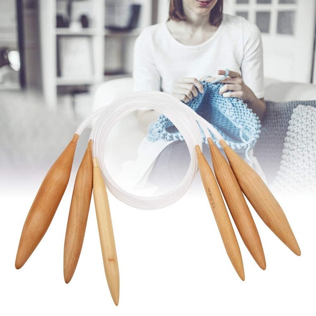 竹製編み針 編み棒 編み針セット 手あみ針 丸編針 手芸道具 手編み道具 セーター 帽子 スカーフ 15mm/20mm/25mm