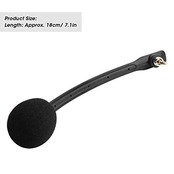Astro A40用の取り外し可能なマイク3.5mmプラグヘッドセットマイク交換用フィット、スポンジカバー付き、長さ18cm、黒