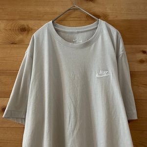 【NIKE】刺繍ロゴ 半袖 Tシャツ ワンポイント ナイキ XL Swoosh スウッシュ us古着