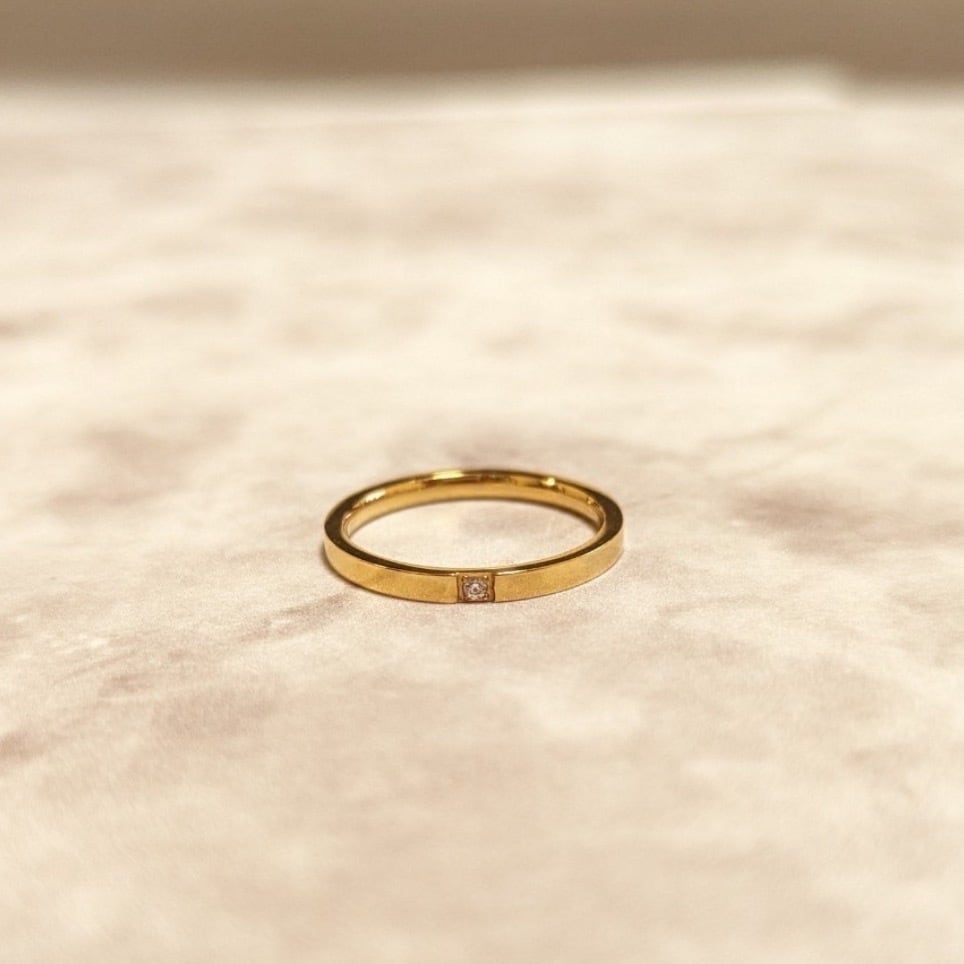 cubic zirconia ring 316L / キュービック ジルコニア リング