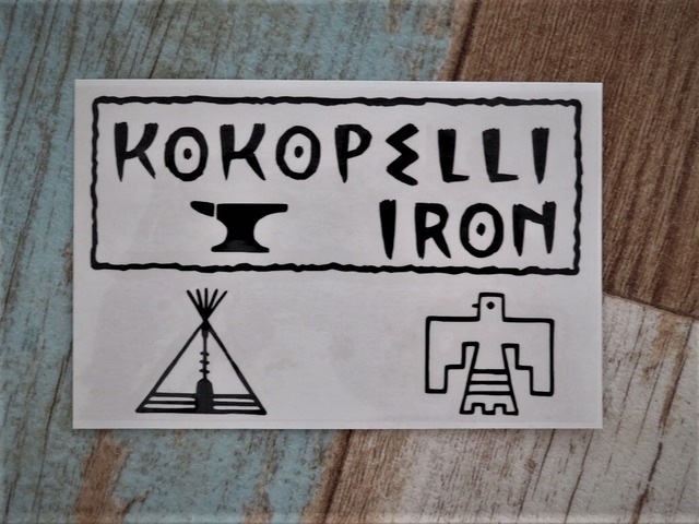 Kokopelli Iron ロゴステッカー マットブラック サイズM　送料無料