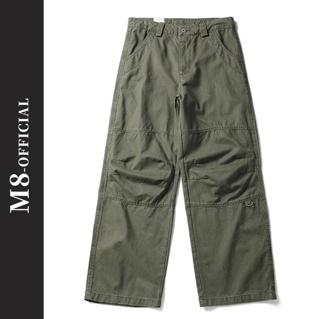 knee switching cargo long pants 4color M0081