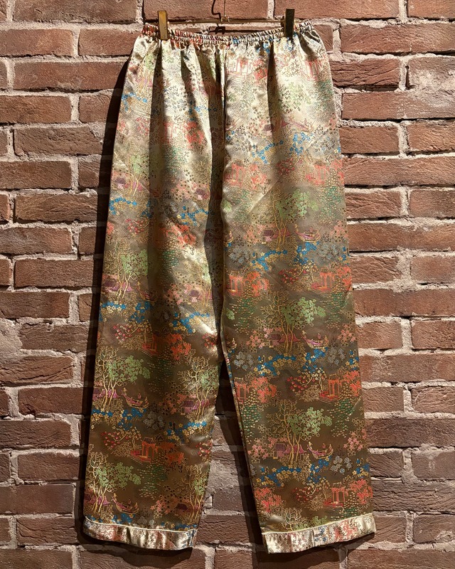 【Caka act3】Oriental Pattern Vintage China Easy Pants