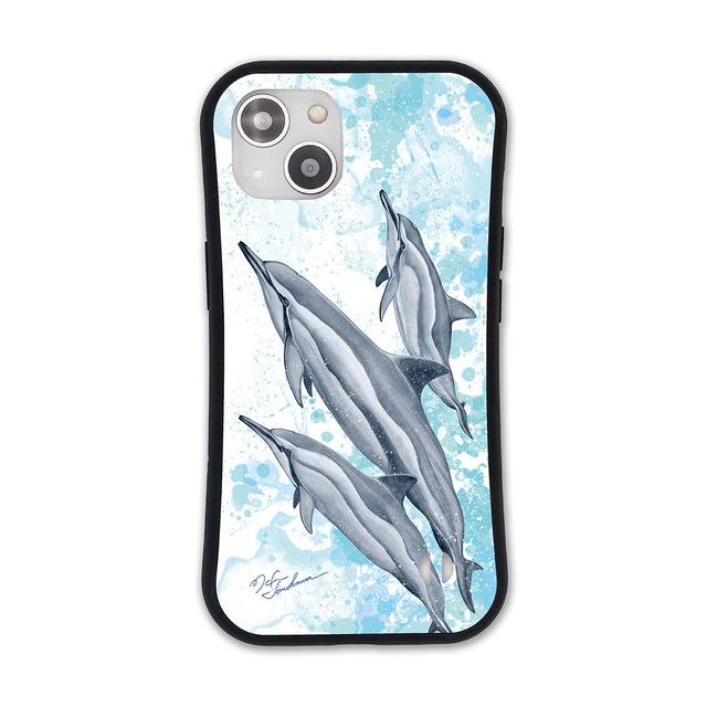 【iPhone耐衝撃グリップケース】彩海に舞うニシキテグリ