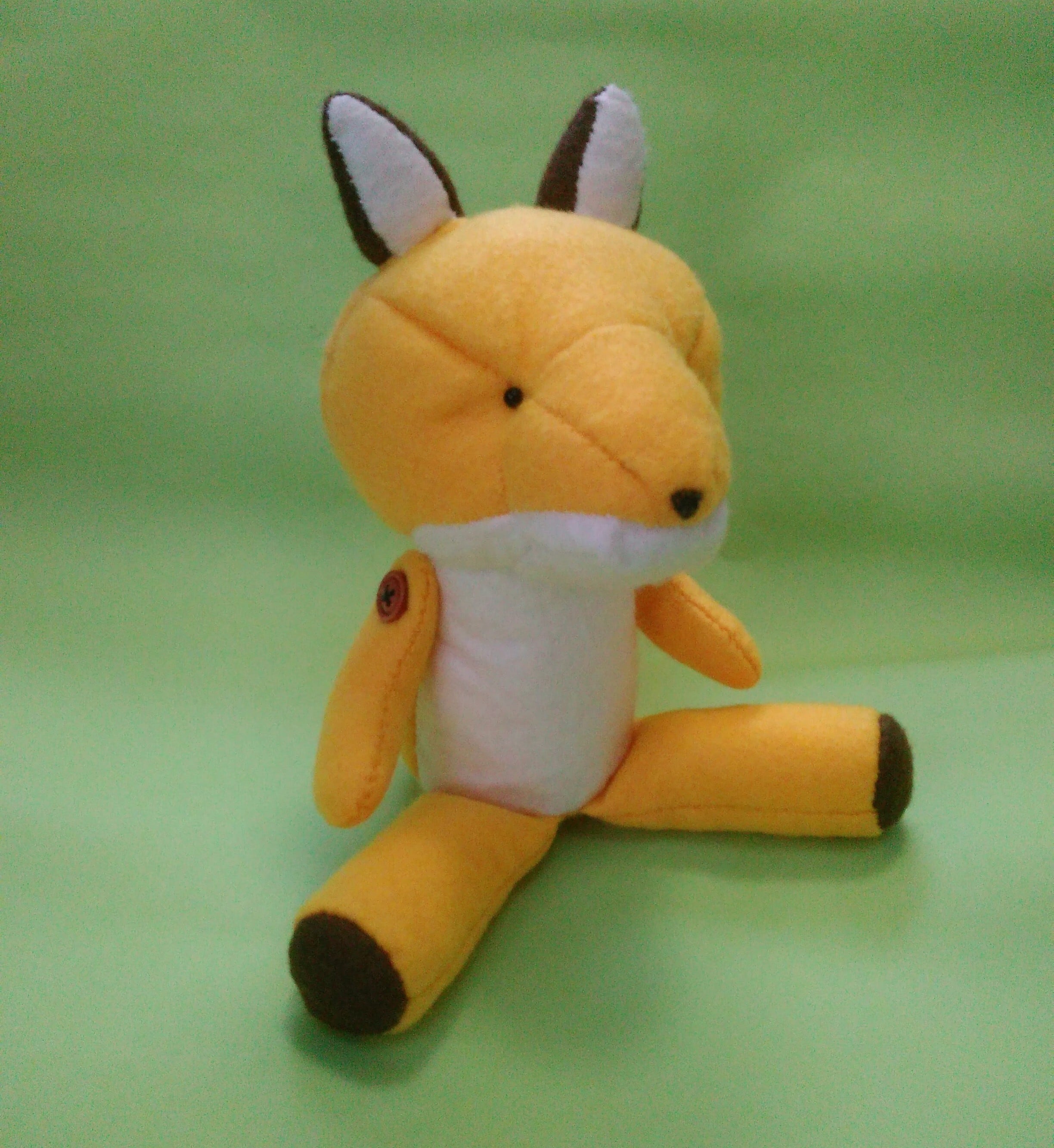 型紙】キツネ(お座り)ぬいぐるみ【完成品のフリマ等での販売可