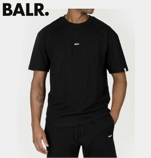 BALR ボーラー Tシャツ 半袖 メンズ BRAND REGULAR FIT T-SHIRT BRIGHT JET BLACK B1112.1226 2024年 モデル