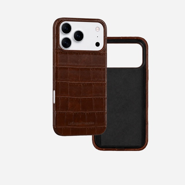 ラコックフランセーズ IPHONEケース クロコ調 キャメル ブラウン Coque Croco Camel iPhone