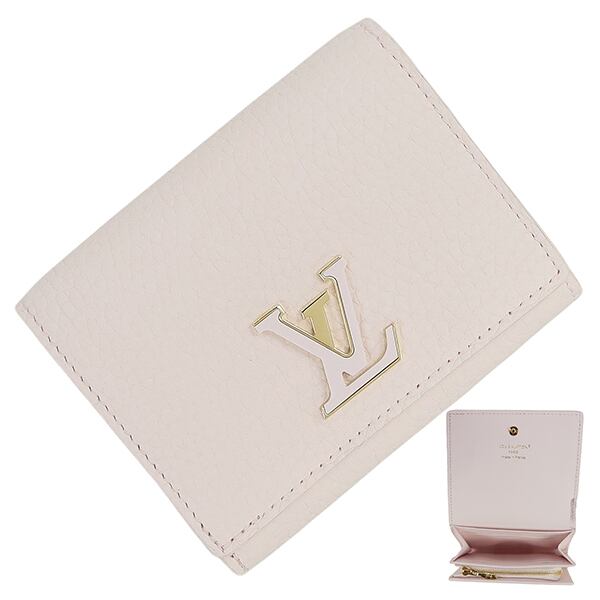 New LOUIS VUITTON ルイヴィトン 財布 ポルトフォイユ カプシーヌ タイニー トリミングレザー ライトブリス 新品