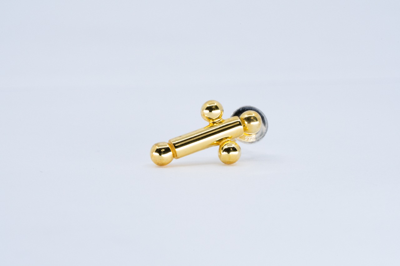 PI-020 BP Cross earring( 24K Gold Plated)