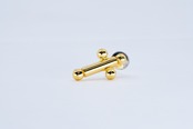 PI-020 BP Cross earring( 24K Gold Plated)