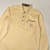 DAKS LONDON ダックス ポケット 長袖 ポロシャツ L/クリーム色 メンズ ゴルフ