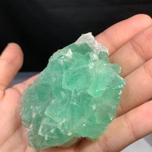 4クラスター グリーンフローライト原石