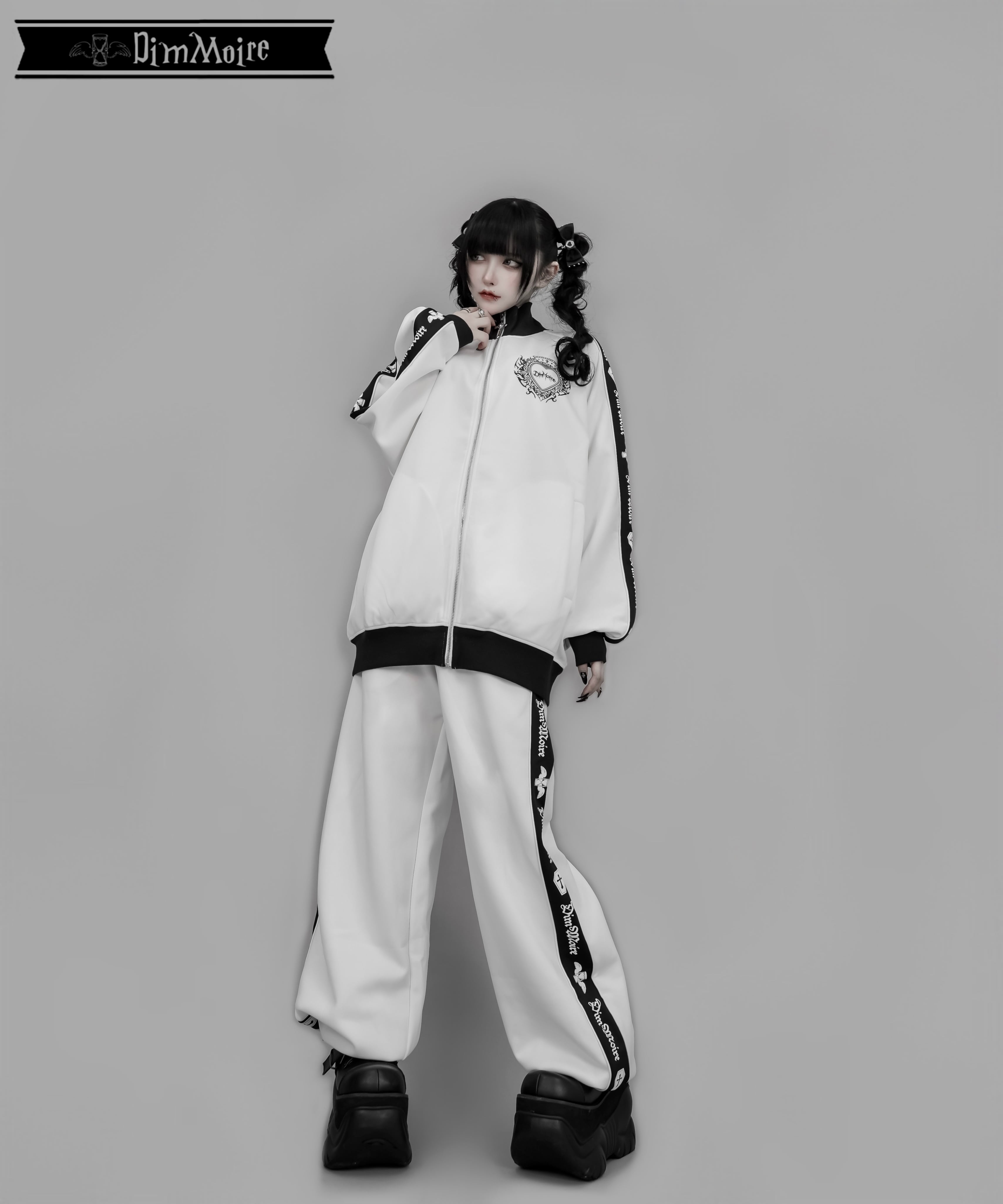 ロゴプリントジャージパンツ【White】 | DimMoire