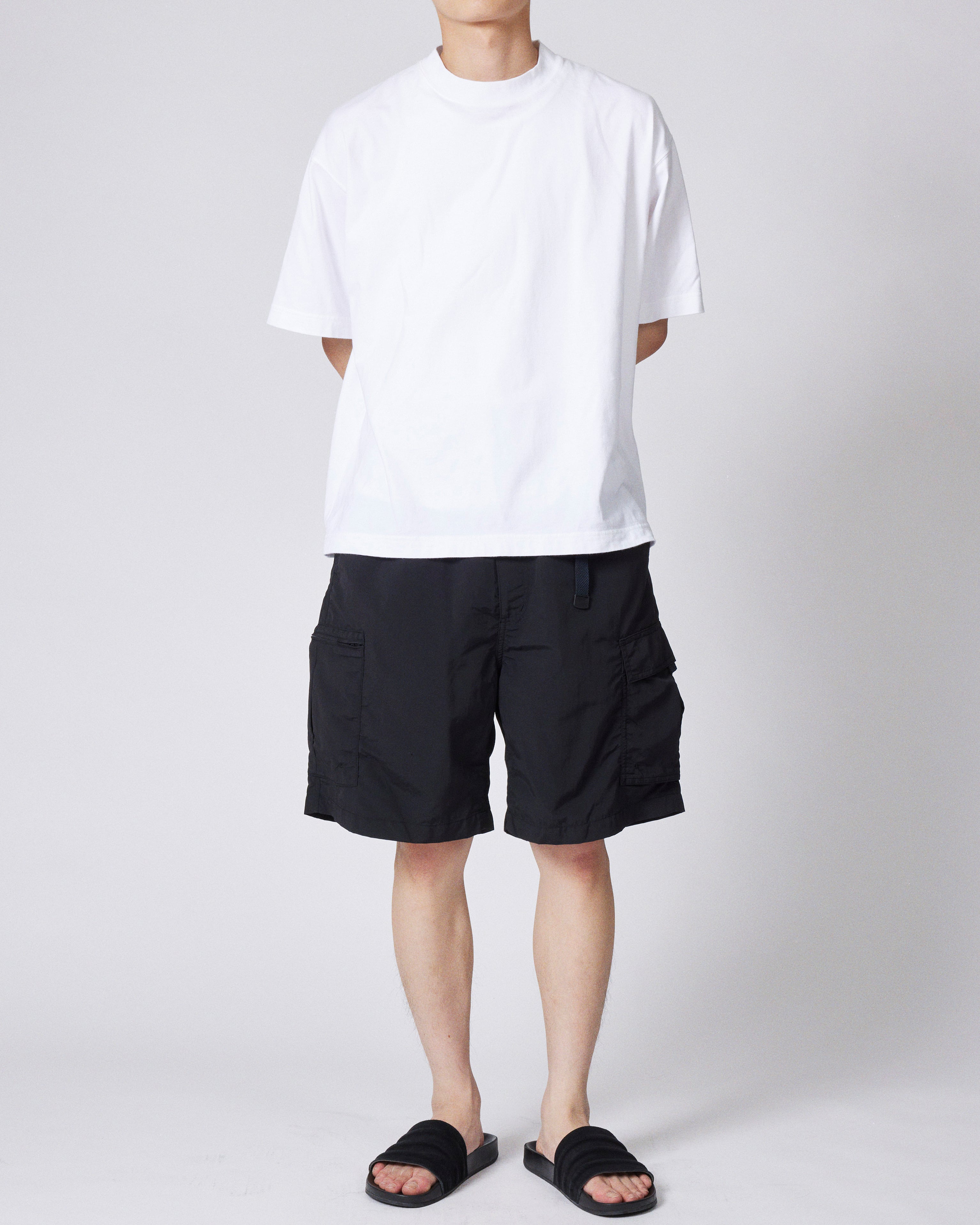 everyone nylon utility cargo shorts (BLACK) | everyone