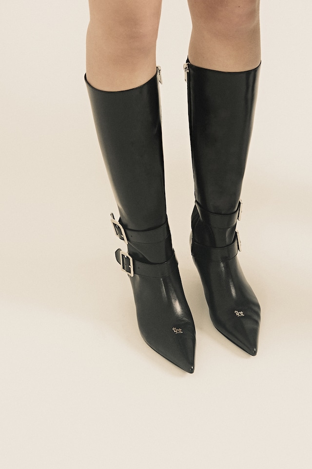 [threetimes] Classic buckle boots 正規品 韓国ブランド 韓国通販 韓国代行 韓国ファッション