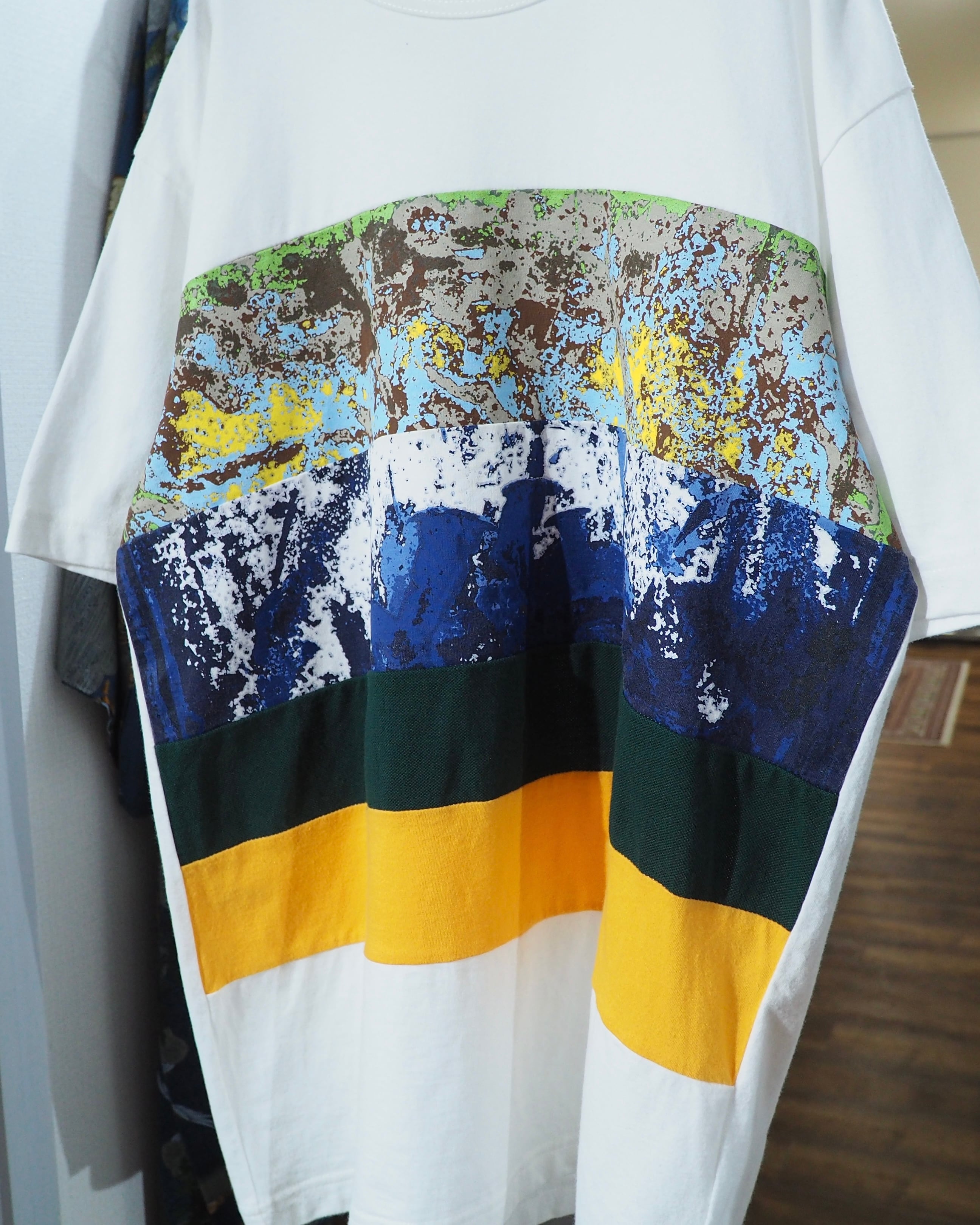 18SS ” COMME des GARCONS HOMME ” Different materials Switching Tee