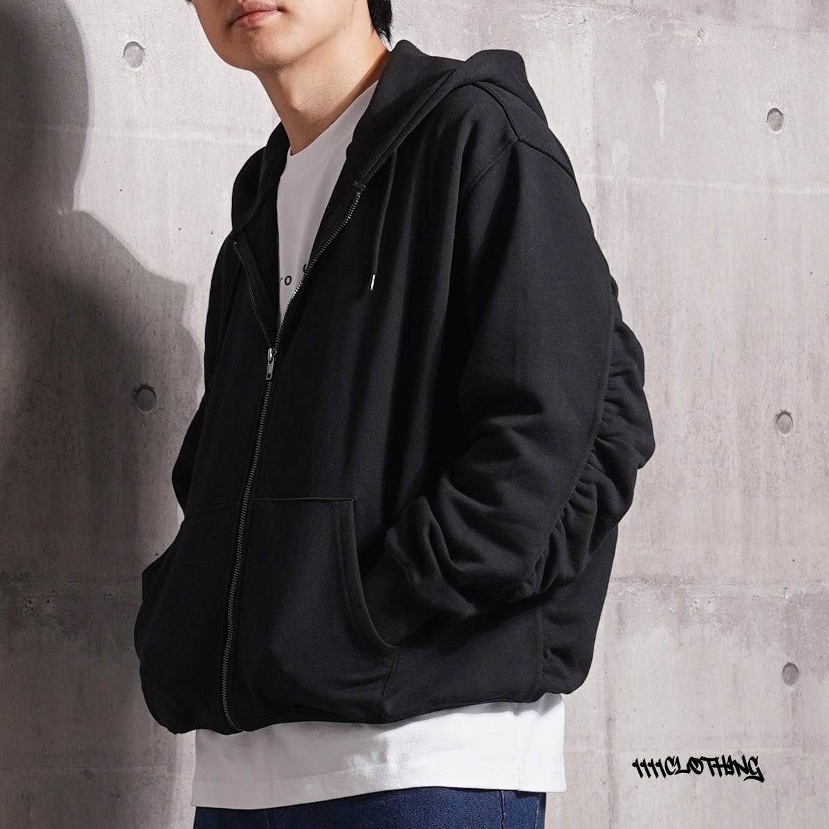 ◇バルーンスリーブ ボックス ジップパーカー◇sb-g9462652h