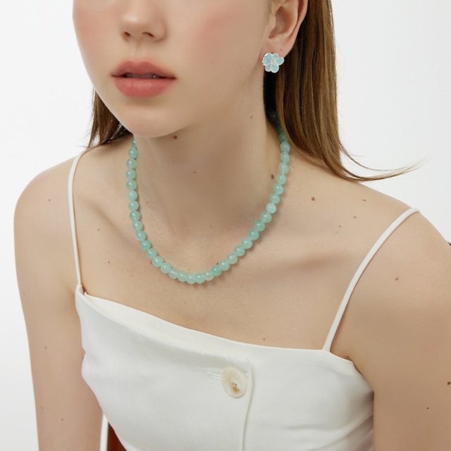 simple beaded necklace J00089