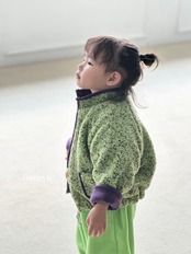 韓国子供服 / 26winter / cream bbang / スクリンクルフワフワジャンパー / キッズ / 冬服 *XS~XL*