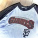 90's  SAN FRANCISCO GIANTS Raglan Baseball T-Shirt / Size　LARGE - MADE IN U.S.A -