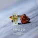 【009 Water Lilies Collection】 エメラルド × トルマリン 鉱物原石 フリーサイズ シルバー925(18KGP) フォークリング 指輪 天然石 アクセサリー (No.3765)